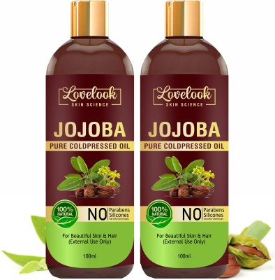 Lovelook Cold Pressed Jojoba Oil For Beautiful Skin & Hair Care Hair Oil(200 ml)