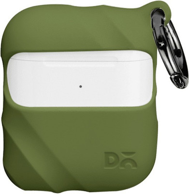 DailyObjects Silicone Press Stud Headphone Case For Apple Airpods 1st Generation, Apple Airpods 2nd Generation(Green)
