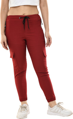 NEYSA Regular Fit Women Maroon Trousers