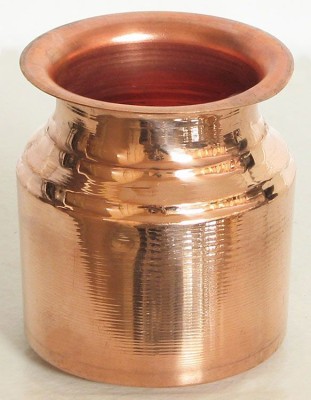 UAPAN Copper Lota for Puja patra (3.5 Inch_500ml) Copper Kalash(Height: 3.5 inch, Brown)