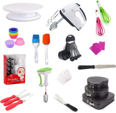 Greenstone All In One Combo Kitchen Tool Set(Baking Tools, Spatula, Blender, Brush, Whisk)
