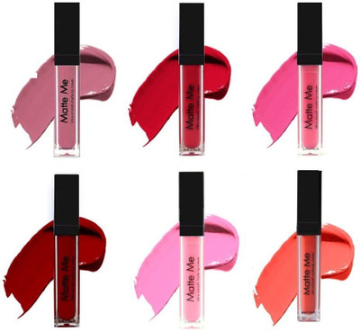 tanvi27 New Super Stay Matte Ink Liquid Lipstick, Matte Finish Matte Me Lipstick Set of 6(MULTI COLOR, 36 ml)