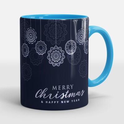 Sublikraft Merry Christmas & Happy New Year Printed Ceramic Coffee Mug(330 ml)