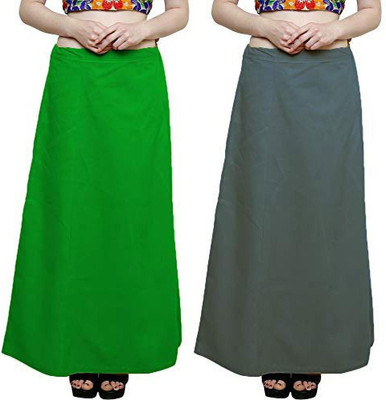 NewBELL P2_C Green_Light Grey Pure Cotton Petticoat(Free)