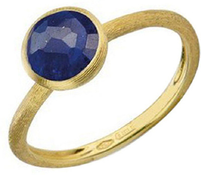RATAN BAZAAR Lapis Lazuli Ring Original Good quality Stone semi Preciuos Certified and Astrological Purpose for unisex Stone Lapis Lazuli Gold Plated Ring