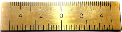 Antiquity BRASS POCKET SCALE 02 INCH WITH 20-25 MEASURING SCALE Ruler(Set of 1, Yellow)