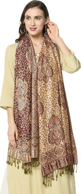 WEAVERS VILLA Woven Viscose Women Scarf, Stole, Fancy Scarf