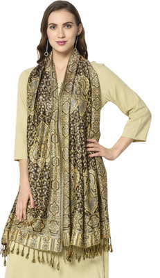 WEAVERS VILLA Woven Viscose Women Scarf, Stole, Fancy Scarf