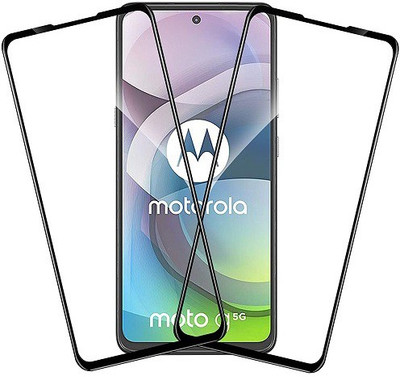 Bodoma Edge To Edge Tempered Glass for Motorola Moto G 5G(Pack of 2)