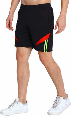 Dia A Dia Self Design Men Black Sports Shorts