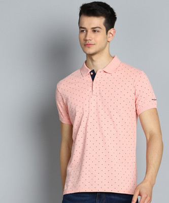 Pepe Jeans Polka Print Men Polo Neck Pink T-Shirt