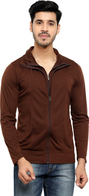 Bribzy Solid Men Polo Neck Brown T-Shirt