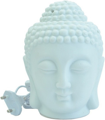 Varanasi Enterprises Electric Buddha Aroma Diffuser Fine Quality Porcelain With Light/ Heat Regulator Big Size 9x9 inch Night Lamp(23 cm, White)