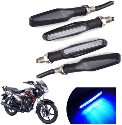 Naturalcreations Rear, Front, Side LED Indicator Light for TVS Phoenix 125, Universal For Bike(Blue)