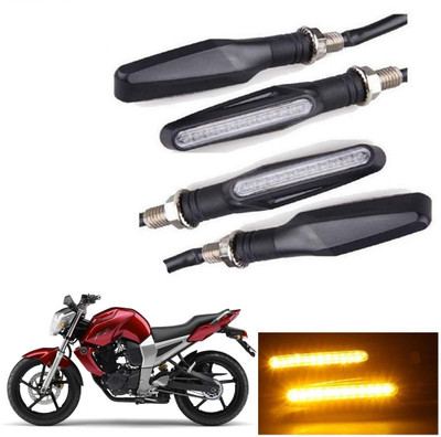 Naturalcreations Rear, Front, Side LED Indicator Light for Yamaha Fazer, Universal For Bike(Yellow)