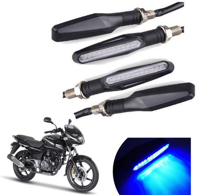 Naturalcreations Rear, Front, Side LED Indicator Light for Bajaj Pulsar 150 DTS-i, Universal For Bike(Blue)