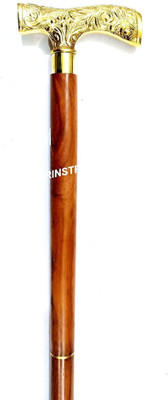 SHAIMPERIAL ENTERPRISES Victorian Walking Brass Stick Cane Handmade Detachable Brass Derby Handle Walking Stick