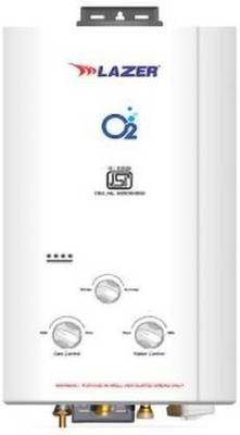 Lazer 6.5 L Gas Water Geyser (O2 6.5 LTR LPG GAS GEYSER, White)