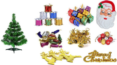 A one creations Pine 60 cm (1.97 ft) Artificial Christmas Tree(Green, Multicolor)