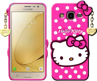Rance Back Cover for Samsung Galaxy J2 2016 - Hello Kitty Case | 3D Cute Doll | Soft Girl Back Cover with Pendant(Pink, Flexible, Pack of: 1)
