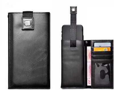 realtech Pouch for vivo iQOO U3(Black, Dual Protection, Pack of: 1)