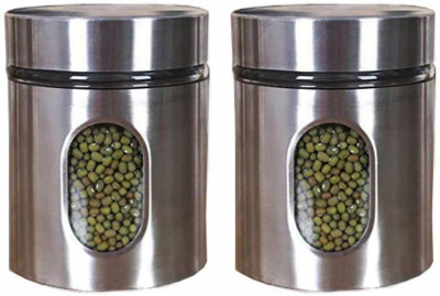Femora Glass Grocery Container  - 700 ml(Pack of 2, Clear)
