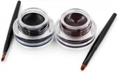 AVEU 2 in 1 Black & Brown Water Proof & Smudge Proof 24hrs Gel Eyeliner 3+3= 6g 6 g 6 g (Black) 6 g(Black & Brown)