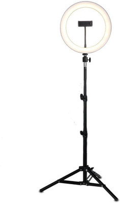 Webilla Selfie Ring Light, Upgraded Ring Light with Remote and Cell Phone Holder Stand for Live Stream/Makeup, LED Camera Light 3 Light Modes 10-Level Brightness 360° Rotating for iPhone and Android Ring Flash(White)