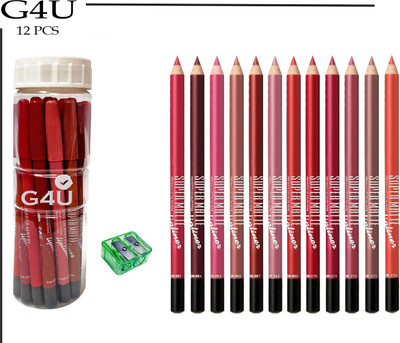 G4U 12 Pcs Matte Lip Liner Set(Multicolor)