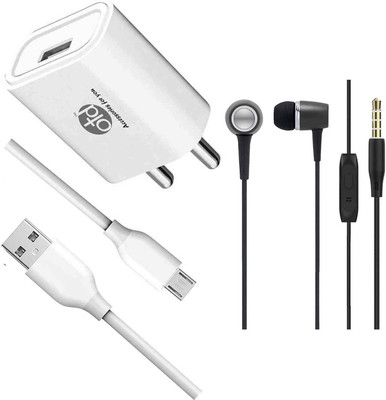 OTD Wall Charger Accessory Combo for Zopo Speed 7 Plus, Zopo ZP590, ZTE Blade L2, ZTE Small Fresh 4(White, Black)