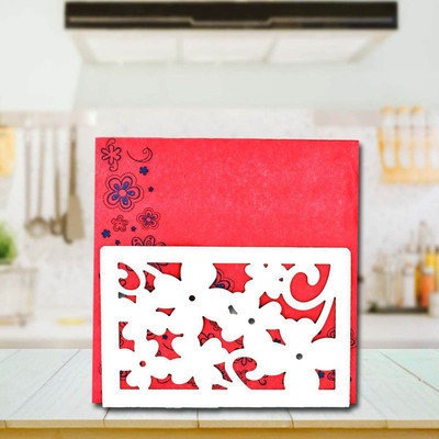 KidsCity.In 1 Compartments Metal Tissue Paper Holder(White)