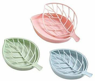 ELRINZA RJ PRESENT Beautiful Leaf Shape Double Layer Soap Dish Case Holder- Bathroom Accessory, Shape Soap Dispenser Dish Case Holder Container Box Bathroom Case, Soap Box Leaf Shape Soap Dish Storage Tray Holder Case Container Soap Holder Soap Tray Soap Saver for Shower(Multicolor) ELRINZA RJ PRESENT Beautiful Leaf Shape Double Layer Soap Dish Case Holder- Bathroom Accessory, Shape Soap Dispenser Dish Case Holder Container Box Bathroom Case, Soap Box Leaf Shape Soap Dish Storage Tray Holder Case Container Soap Holder Soap Tray Soap Saver for Shower(Multicolor)