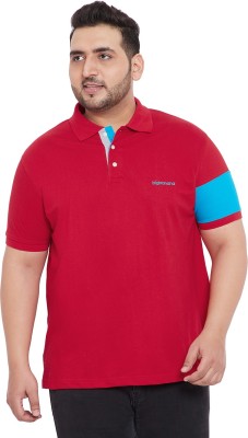 bigbanana Colorblock Men Polo Neck Red T-Shirt