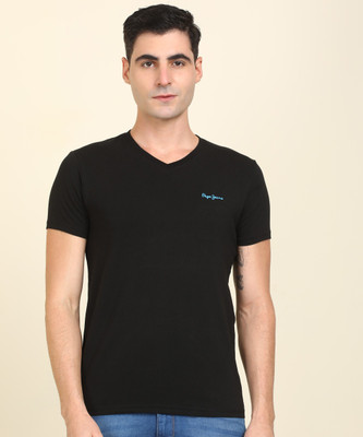 pepe-jeans-solid-men-v-neck-black-t-shirt-1
