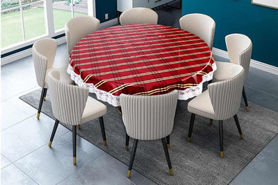 The Furnishing Tree Printed 8 Seater Table Cover(Multicolor, PVC)