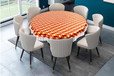 The Furnishing Tree Printed 8 Seater Table Cover(Multicolor, PVC)