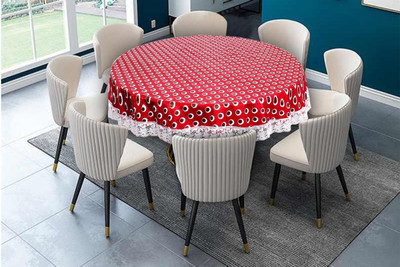 The Furnishing Tree Printed 8 Seater Table Cover(Multicolor, PVC)