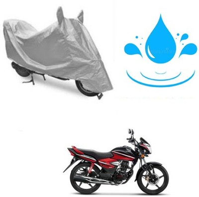 saanvi Waterproof Two Wheeler Cover for Honda(CB Shine, Silver)