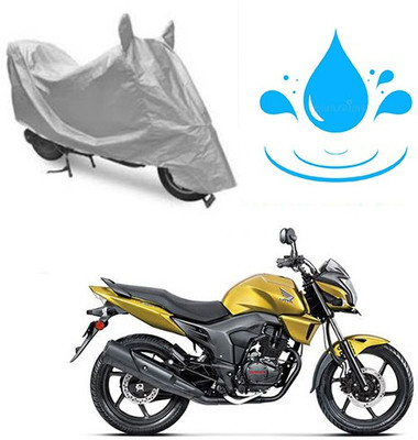 RPSENTTERPR Waterproof Two Wheeler Cover for Honda(CB Trigger, Silver)