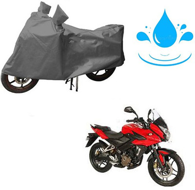 saanvi Waterproof Two Wheeler Cover for Bajaj(Pulsar AS 150, Grey)