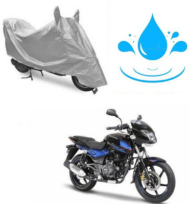 SANJU Waterproof Two Wheeler Cover for Bajaj(Pulsar 150 DTS-i, Silver)