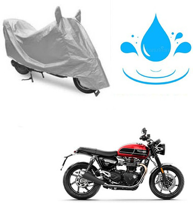 RPSENTTERPR Waterproof Two Wheeler Cover for Triumph(Twin, Silver)