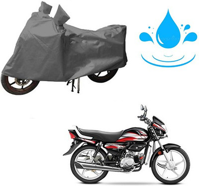 saanvi Waterproof Two Wheeler Cover for Hero(CD deluxe, Grey)