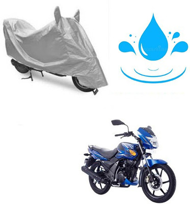 SANJU Waterproof Two Wheeler Cover for TVS(Flame SR125, Silver)