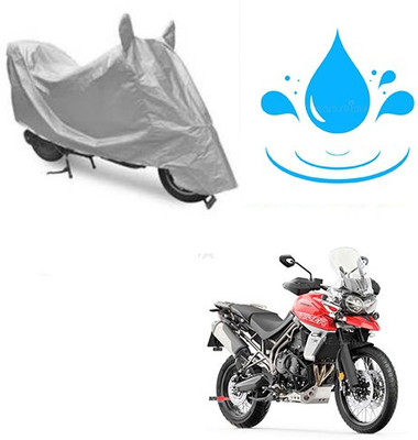 SANJU Waterproof Two Wheeler Cover for Triumph(Tiger 800 XCA, Silver)