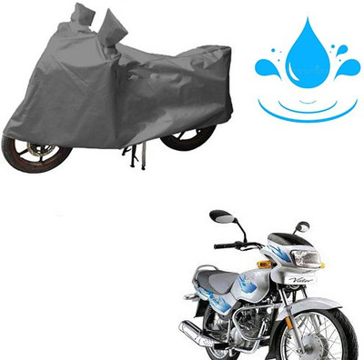 saanvi Waterproof Two Wheeler Cover for TVS(Victor GLX, Grey)