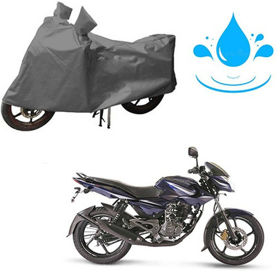 saanvi Waterproof Two Wheeler Cover for Bajaj(Pulsar 135 LS DTS-i, Grey)