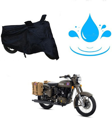RPSENTTERPR Waterproof Two Wheeler Cover for Royal Enfield(Classic 500, Black)