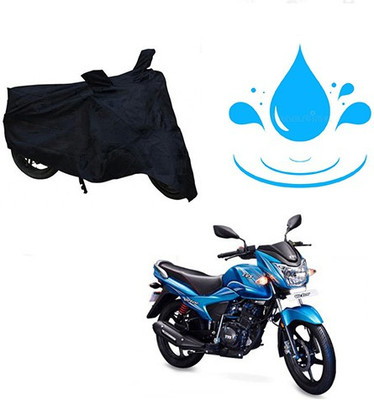 saanvi Waterproof Two Wheeler Cover for TVS(Victor New, Black)