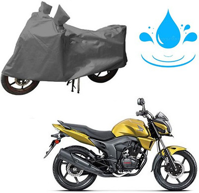 RPSENTTERPR Waterproof Two Wheeler Cover for Honda(CB Trigger, Grey)